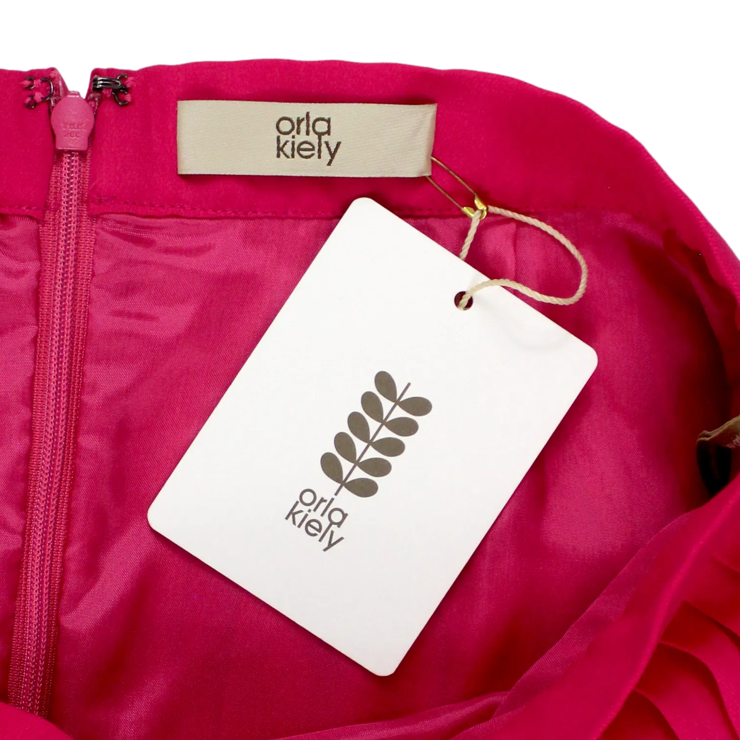 Orla Kiely Fuchsia Knife Pleat Skirt