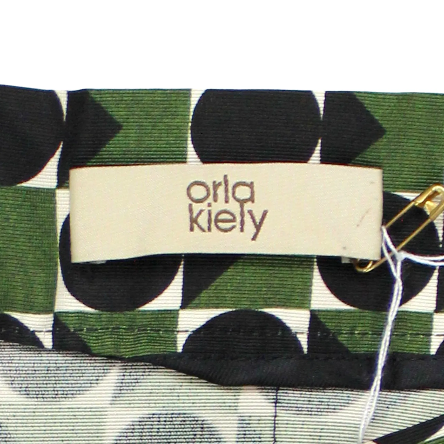 Orla Kiely Green Square/Dot Pleated Skirt