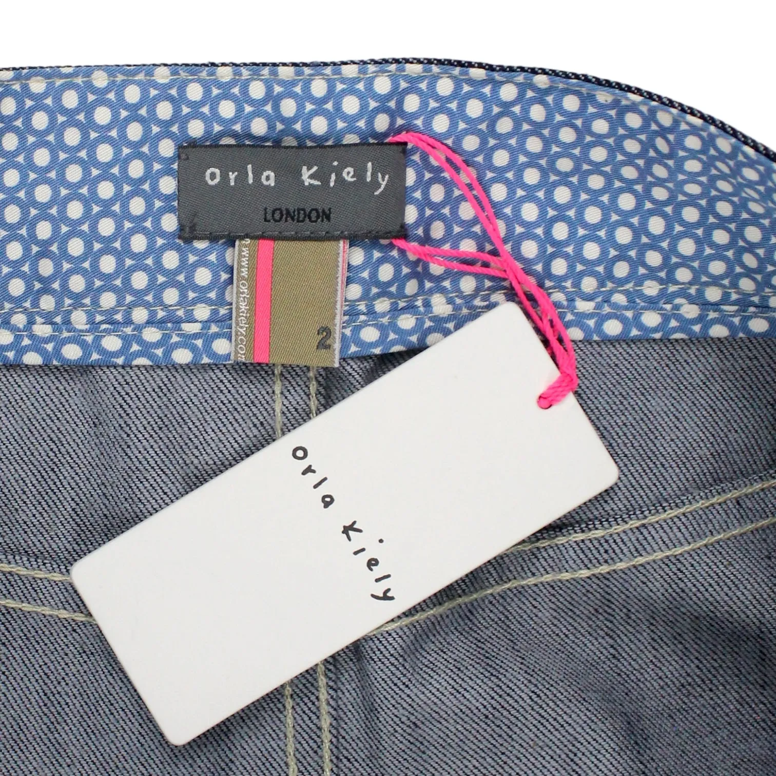 Orla Kiely Indigo Denim Mini Skirt