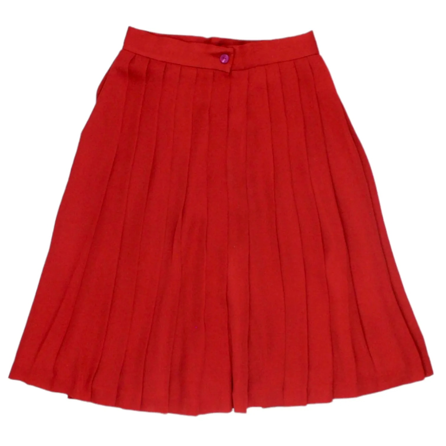 Orla Kiely Red Pleated Midi Skirt