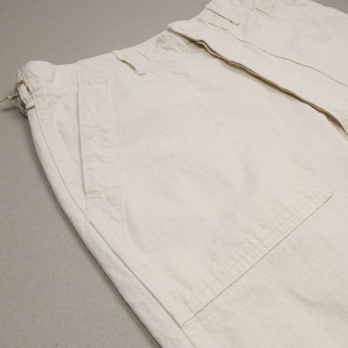 orSlow - Summer Fatigue Pants - Ecru Original Napped Twill