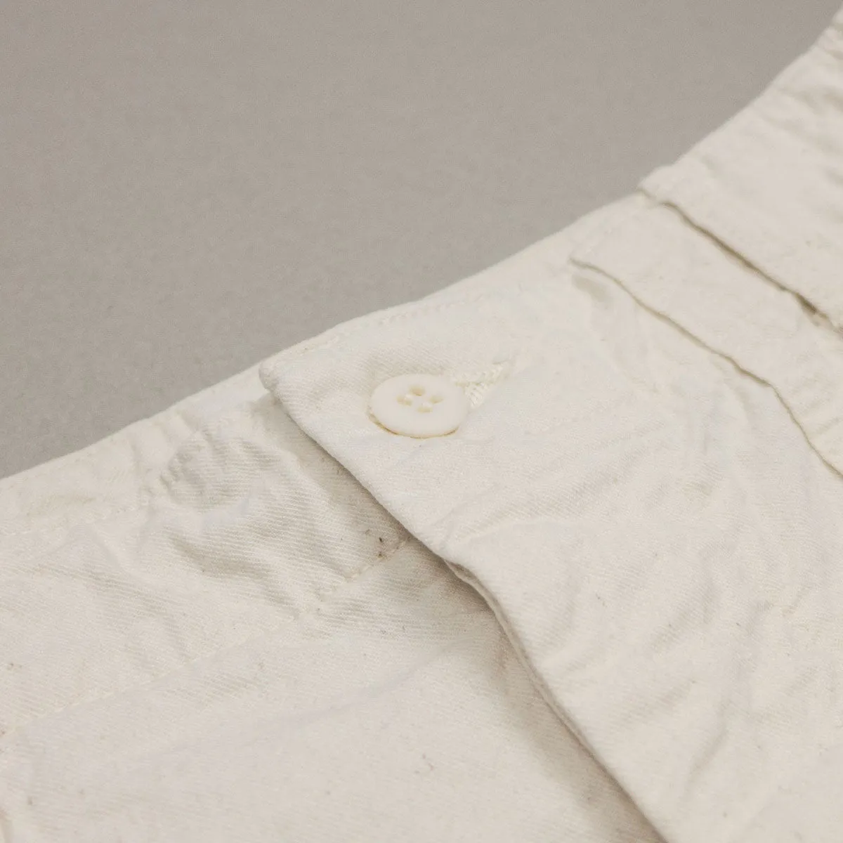 orSlow - Summer Fatigue Pants - Ecru Original Napped Twill