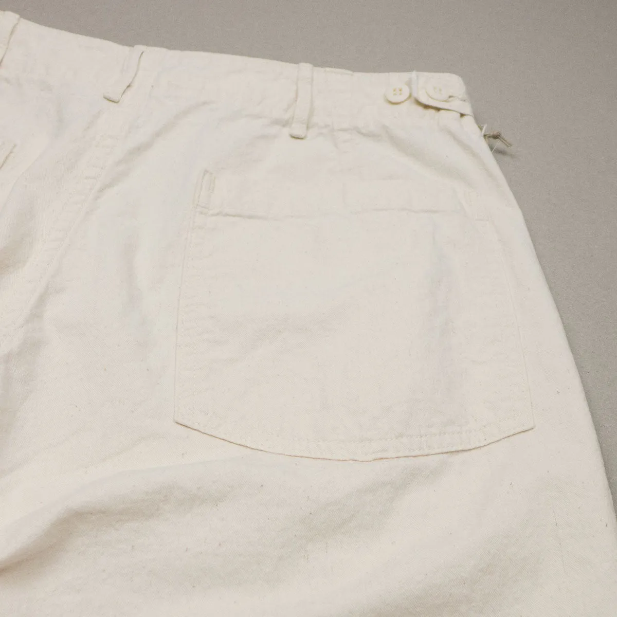 orSlow - Summer Fatigue Pants - Ecru Original Napped Twill