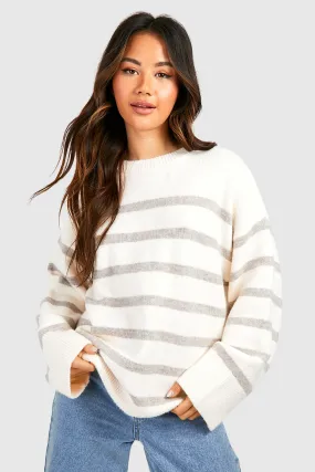 Oversized Soft Knit Stripe Sweater