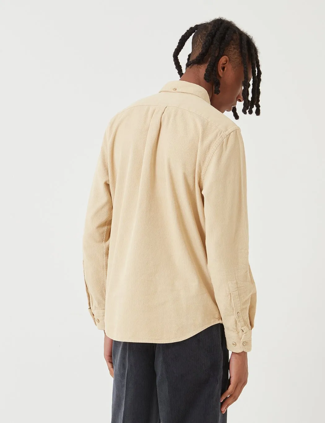 Portuguese Flannel Lobo Shirt (Cord) - Creme Beige