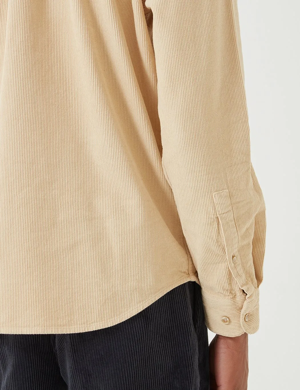 Portuguese Flannel Lobo Shirt (Cord) - Creme Beige