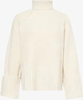 Pretty Lavish Womens Cream Wylder roll-neck stretch-knit jumper