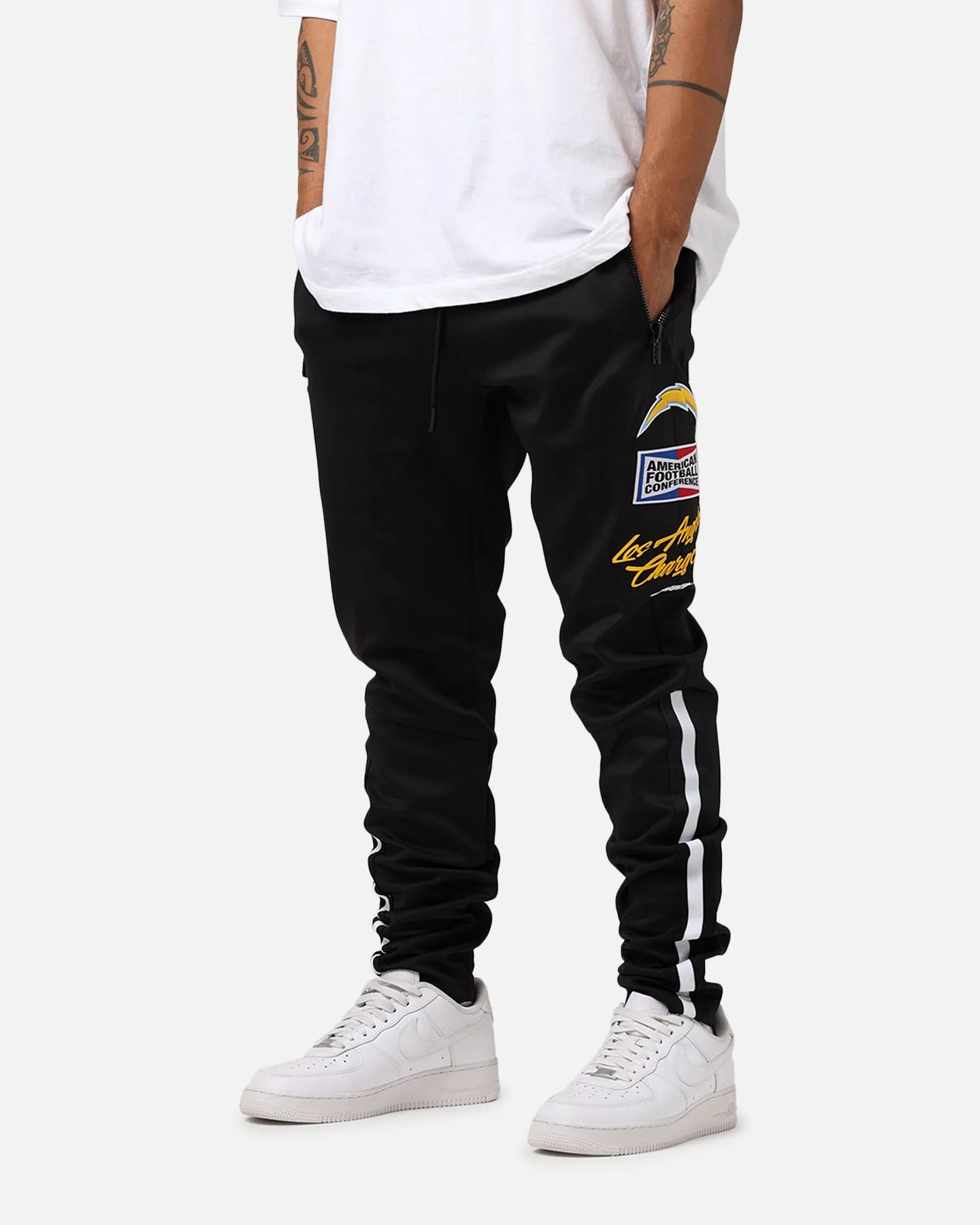 Pro Standard Los Angeles Chargers Fast Lane Track Pants Black