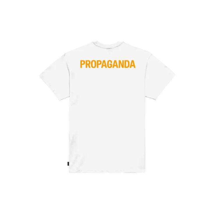 Propaganda  LOGO STEEL PRTS855-02 Logo T-Shirt in Cotone Bianco