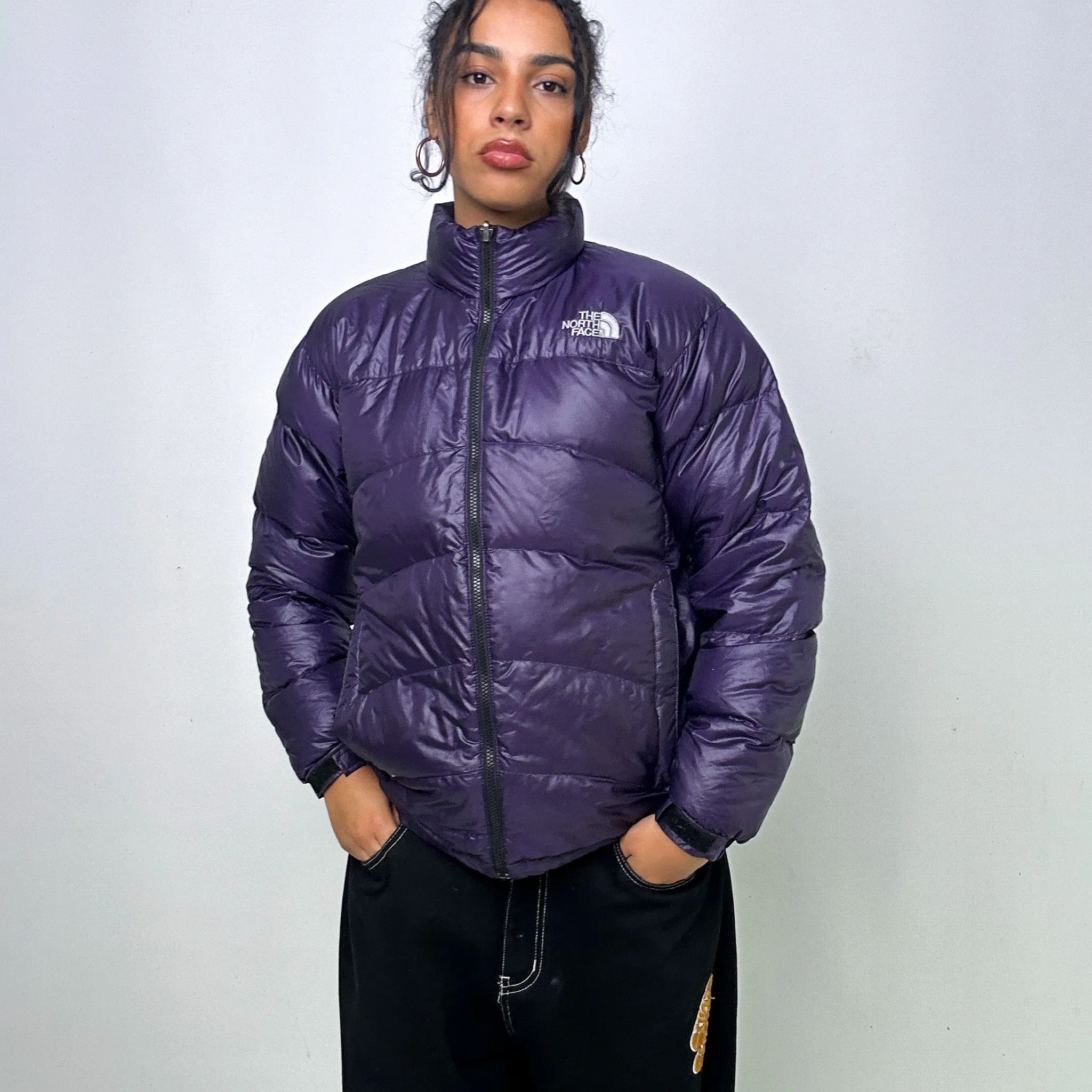 Purple 90s The North Face Summit Series Puffer Jacket Coat (S)