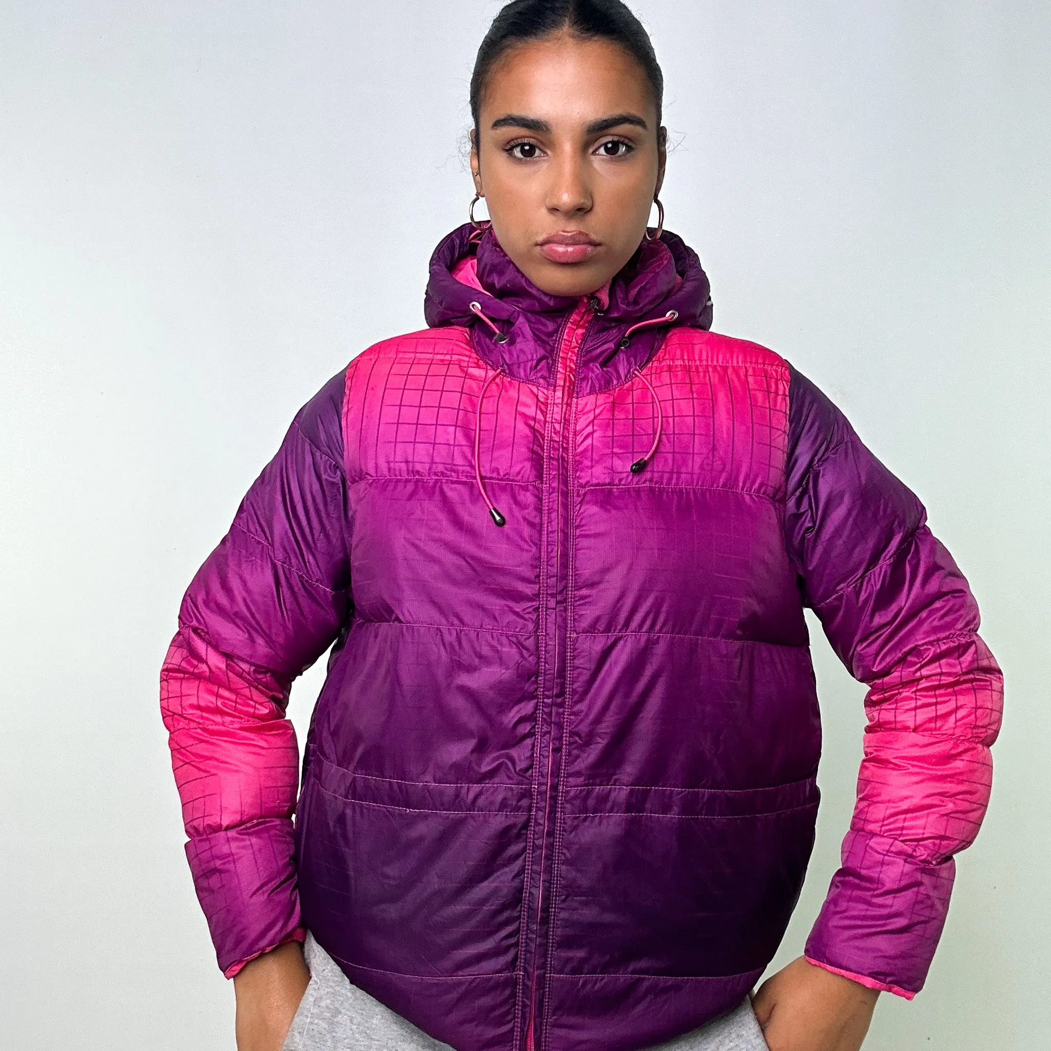 PURPLE Y2KS NIKE / PINK ACG PUFFER JACKET COAT (