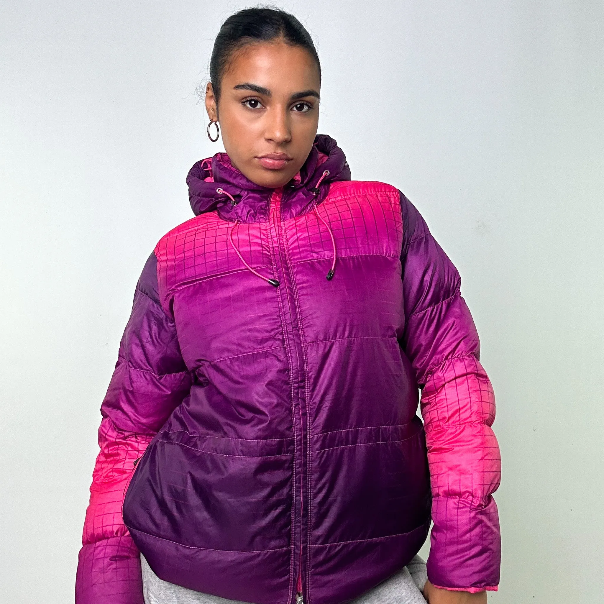 PURPLE Y2KS NIKE / PINK ACG PUFFER JACKET COAT (