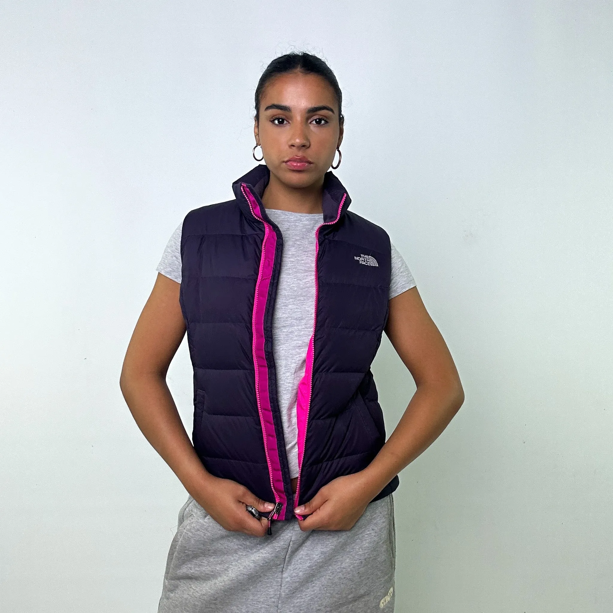 Purple y2ks The North Face 700 Series Puffer Jacket Coat Gilet (S)