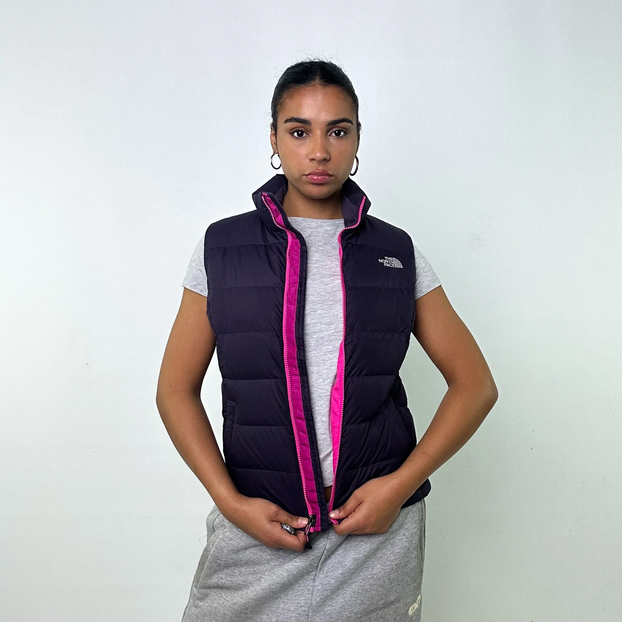 Purple y2ks The North Face 700 Series Puffer Jacket Coat Gilet (S)