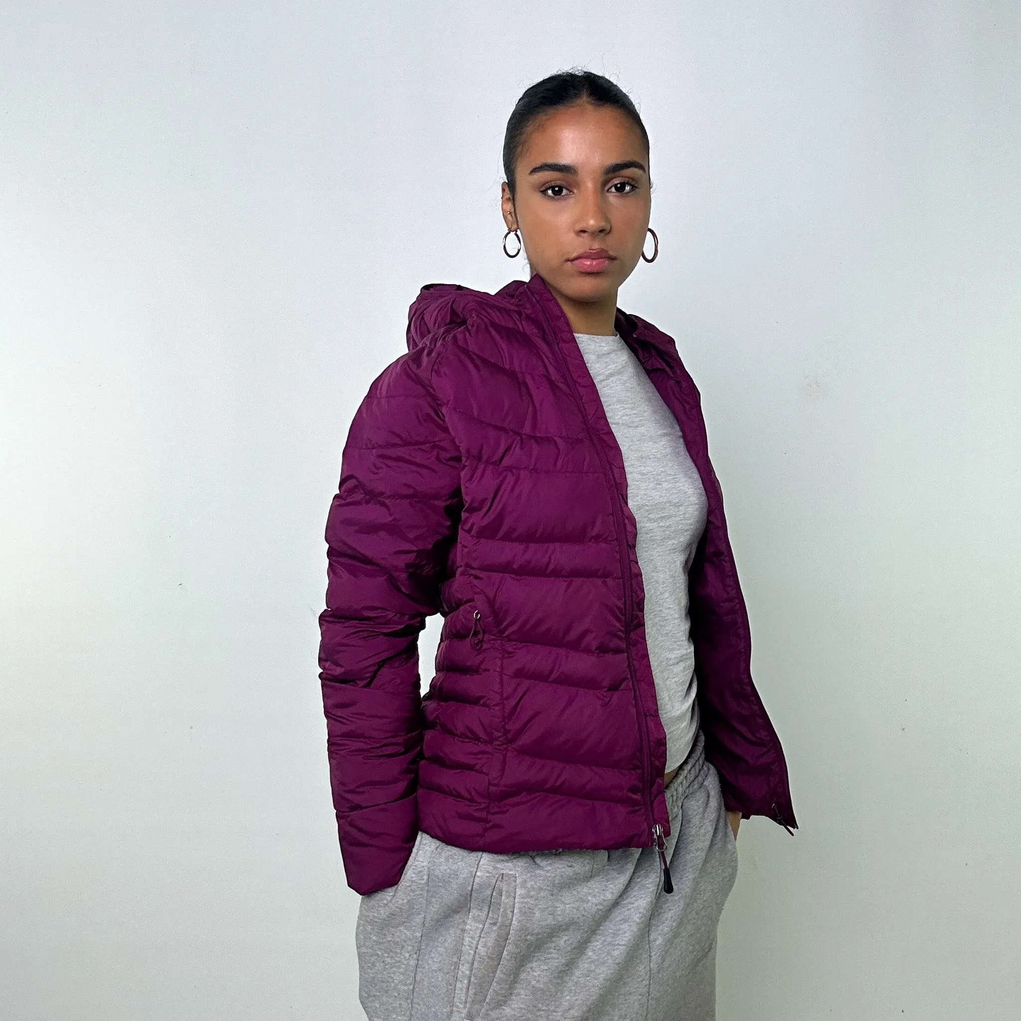 Purple y2ks The North Face Puffer Jacket Coat (L)