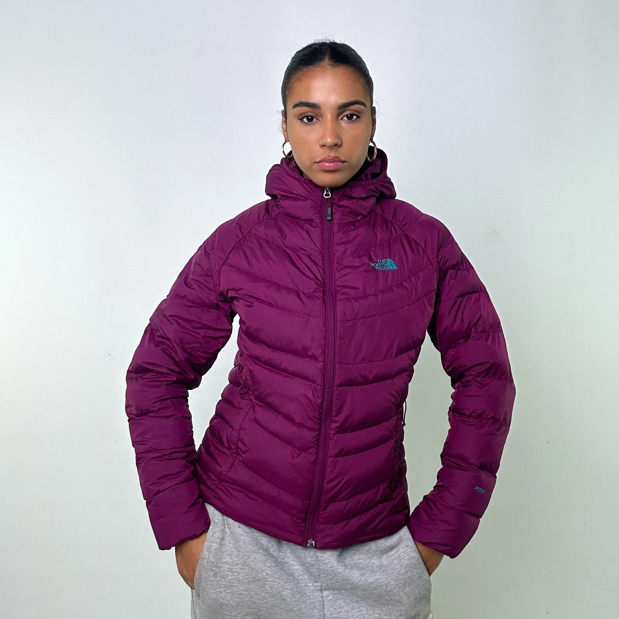 Purple y2ks The North Face Puffer Jacket Coat (L)