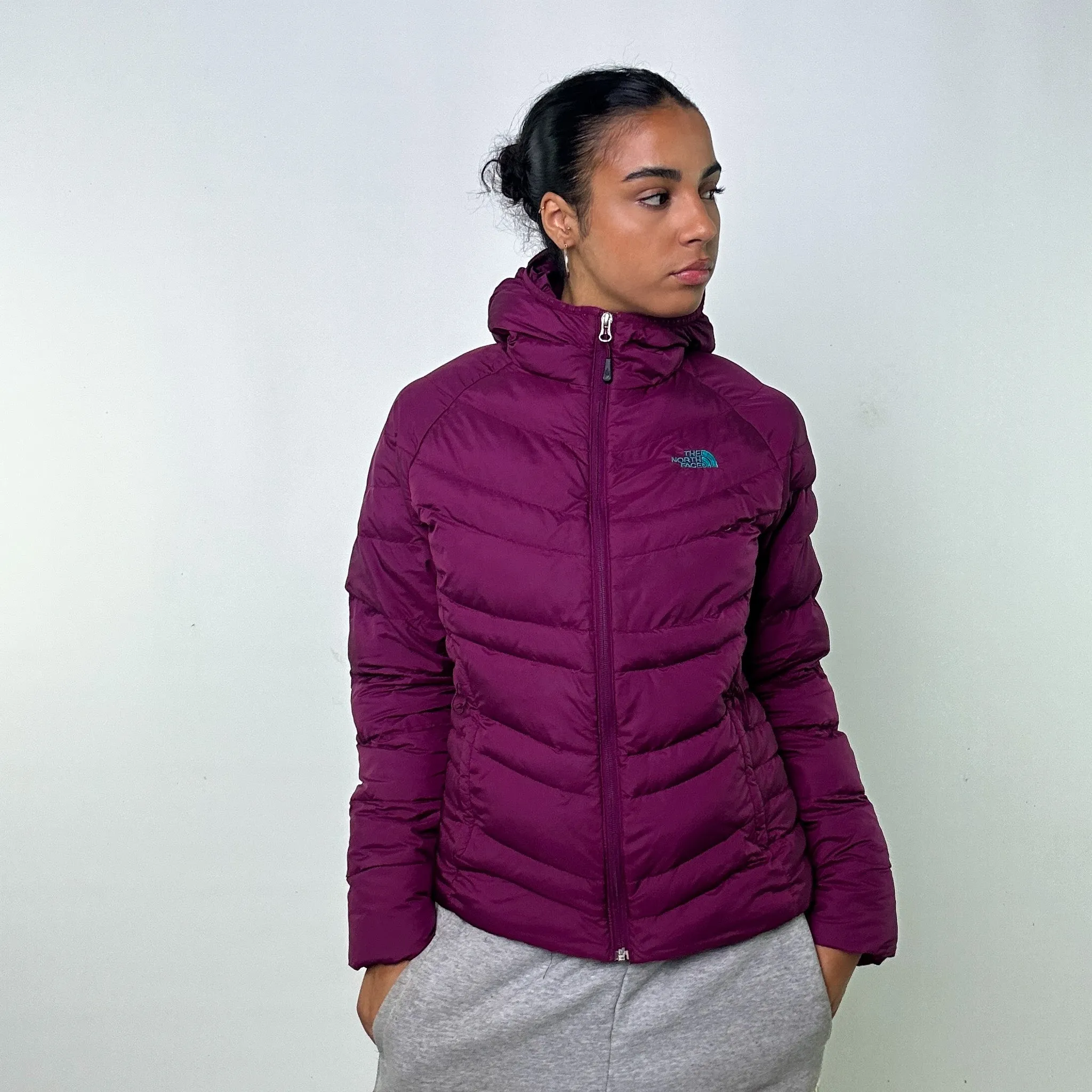 Purple y2ks The North Face Puffer Jacket Coat (L)