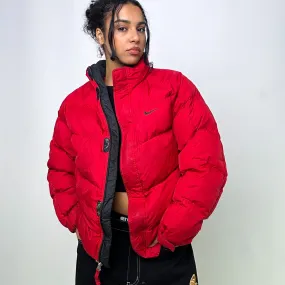 Red y2ks NIKE Puffer Jacket Coat (L)