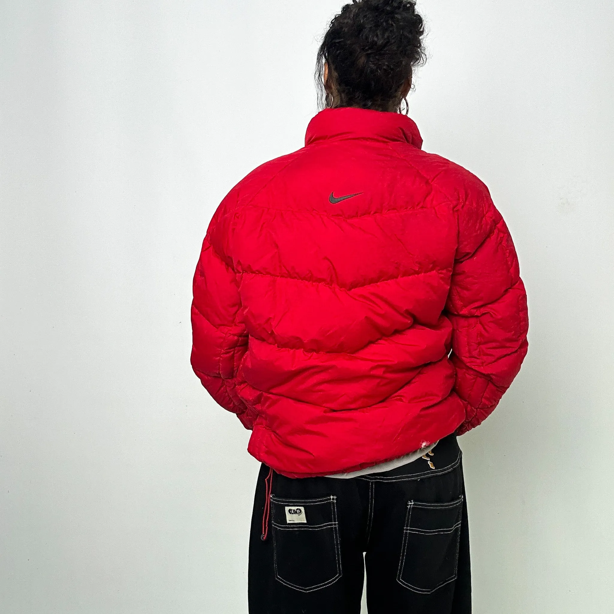 Red y2ks NIKE Puffer Jacket Coat (L)