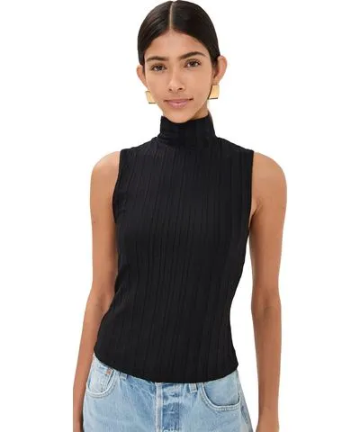 Reformation Maison Knit Top Black XS