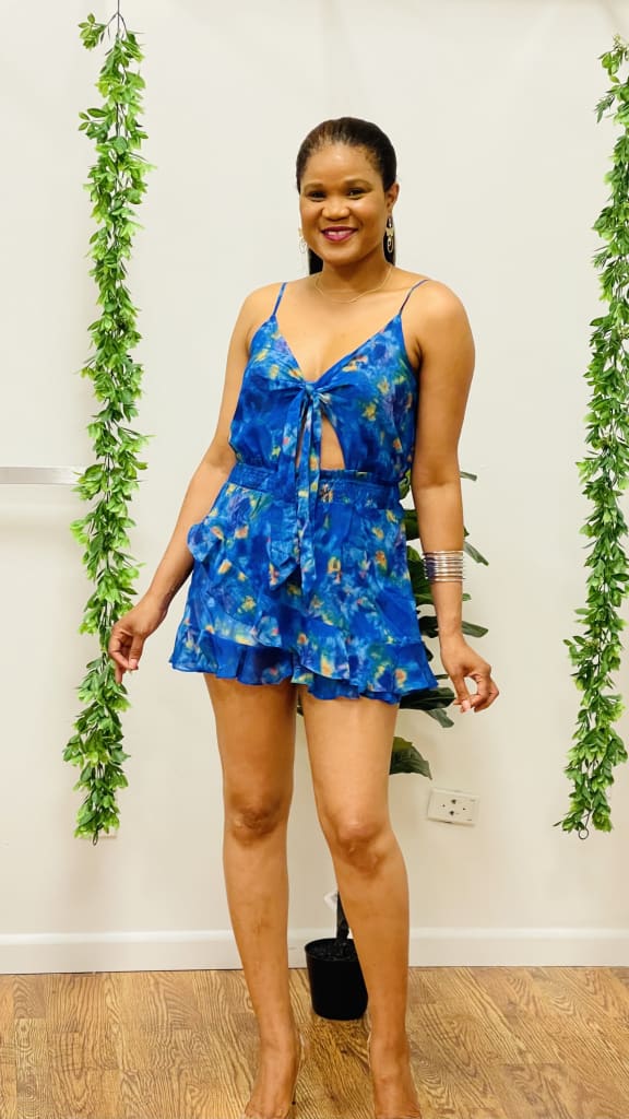 Rianna printed romper