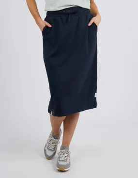 Rib Midi Skirt Dark Sapphire