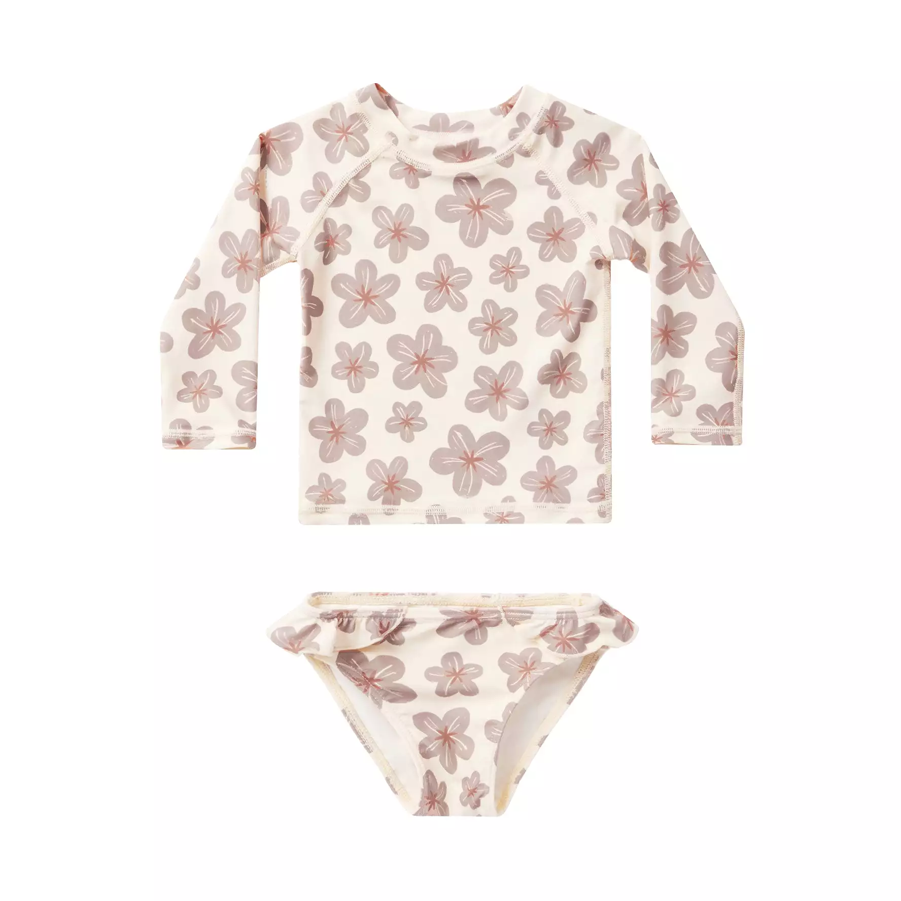 Rylee + Cru Maryn Rash Guard Set - Hibiscus