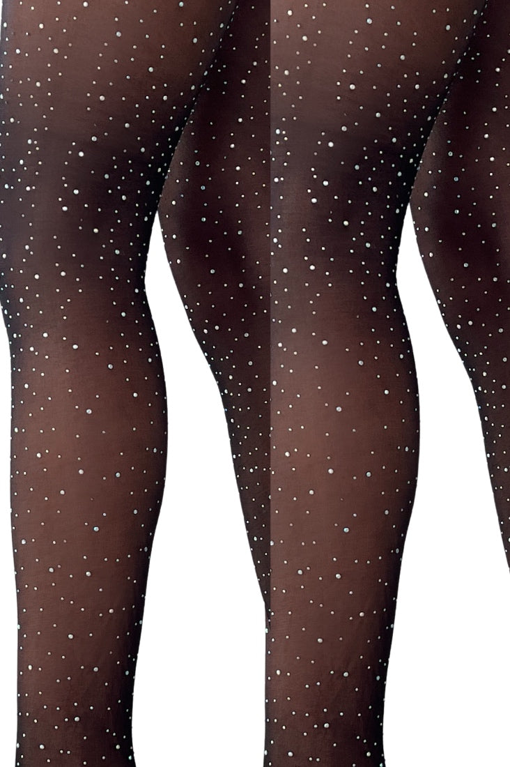 Sheer Rhinestone Tights