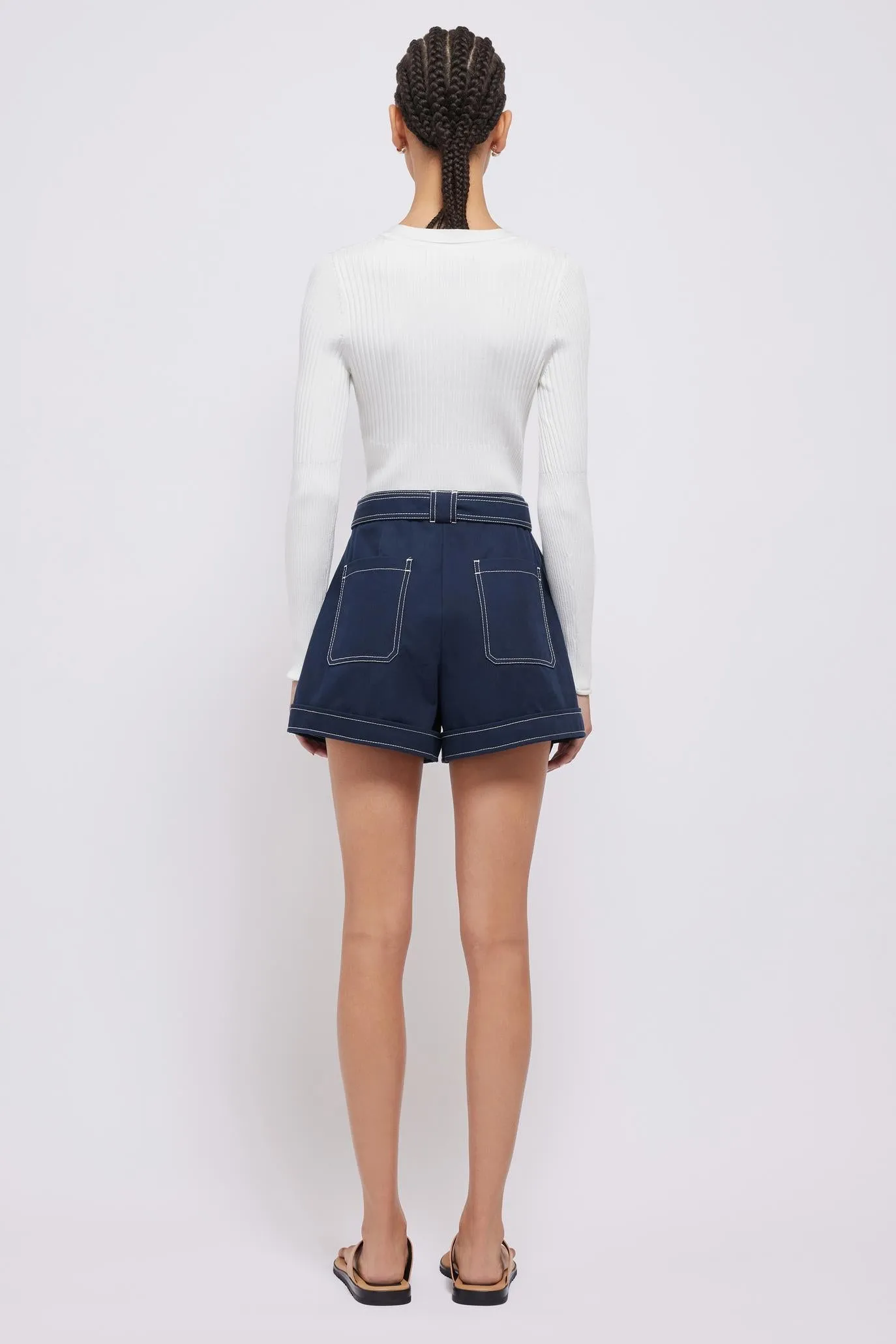 Simkhai - Lourie Belted Shorts - Midnight