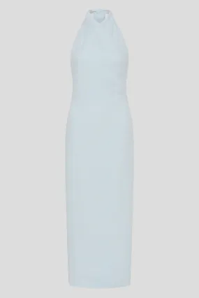 Sir Iris Halter Midi Dress in Light Blue