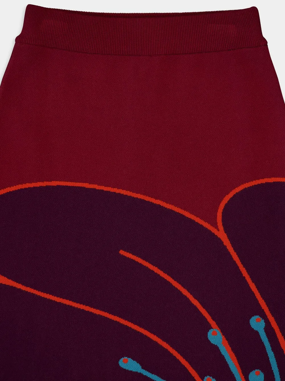 Spar Burnt Henna Jacquard Pencil Skirt