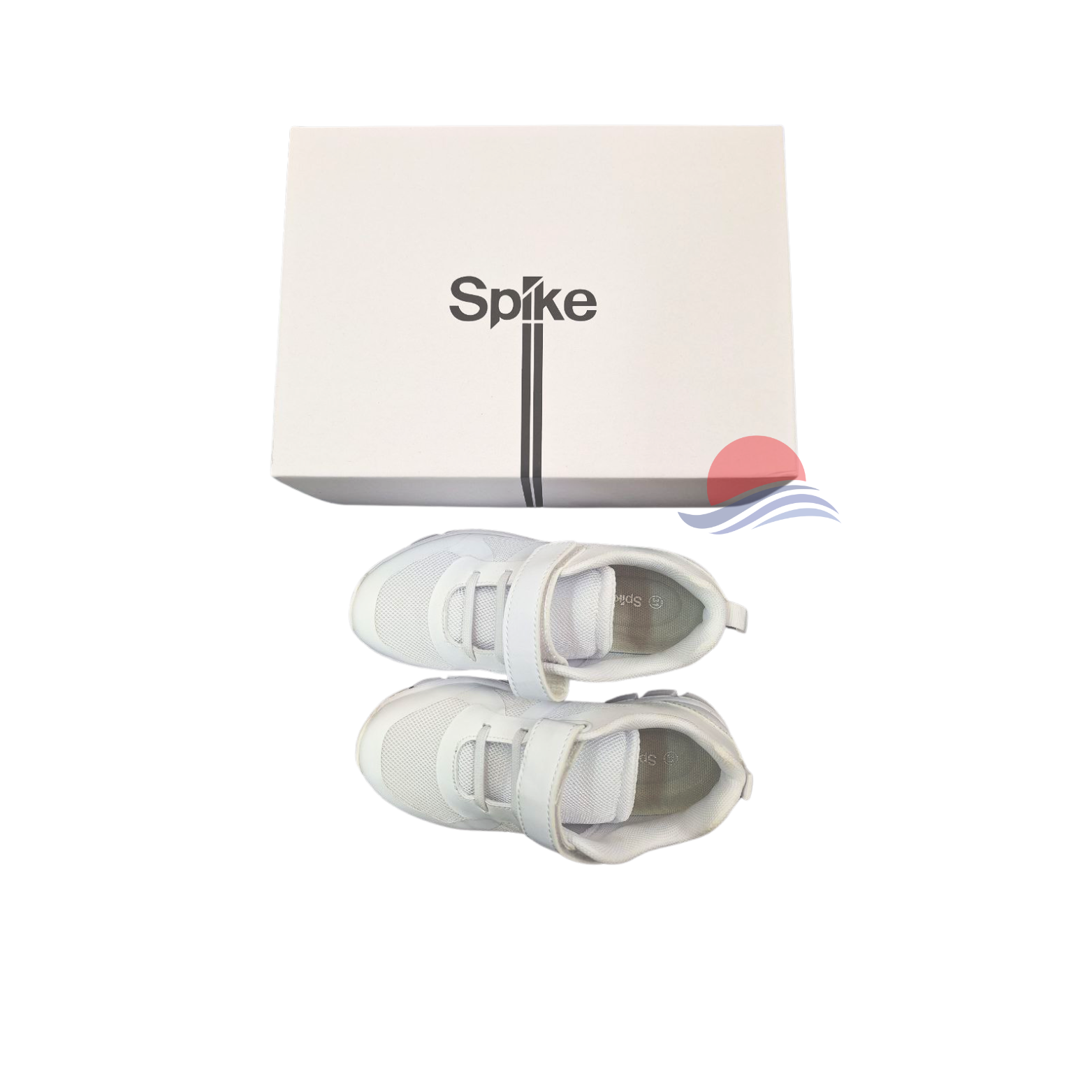 SPIKE White School Shoes - Velcro