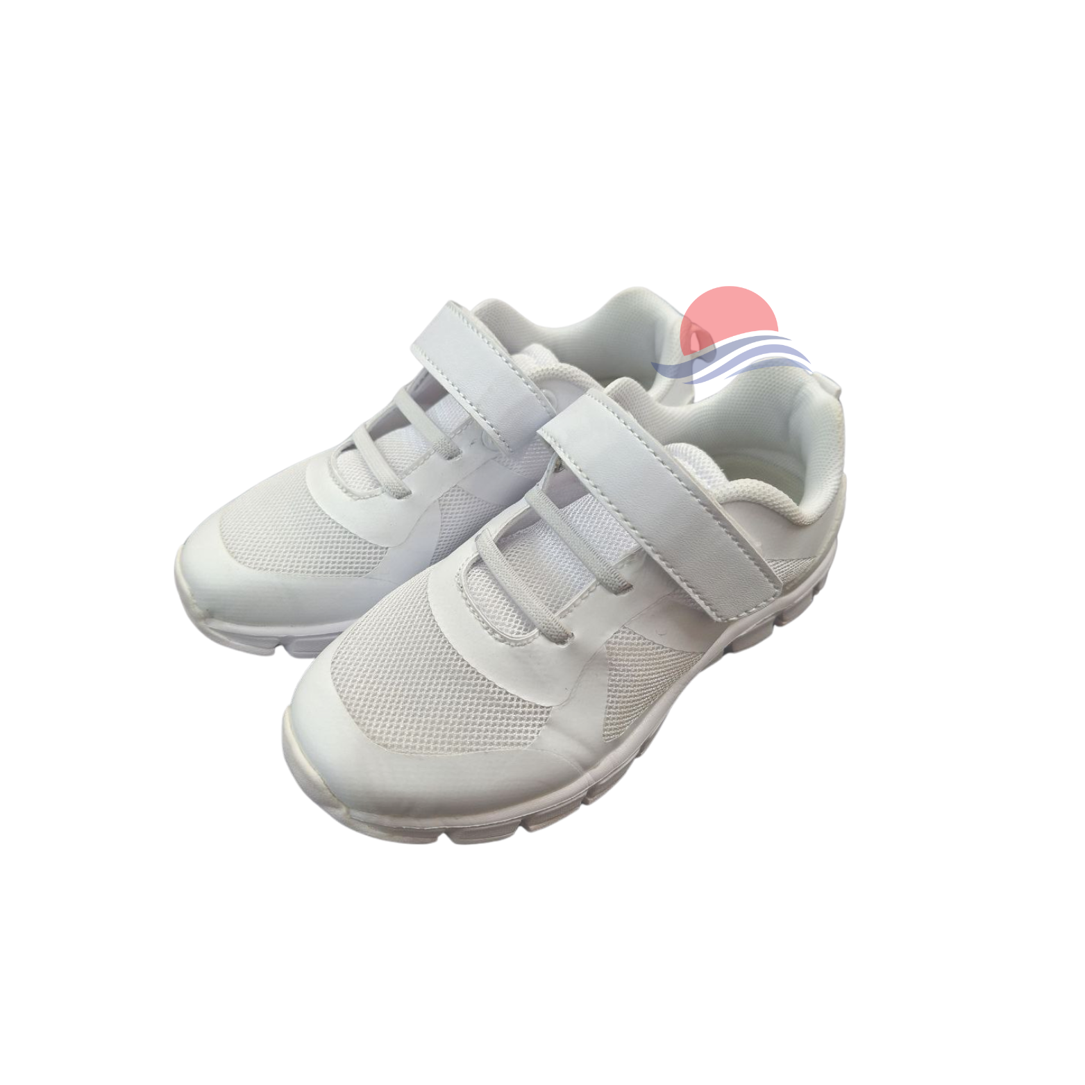 SPIKE White School Shoes - Velcro