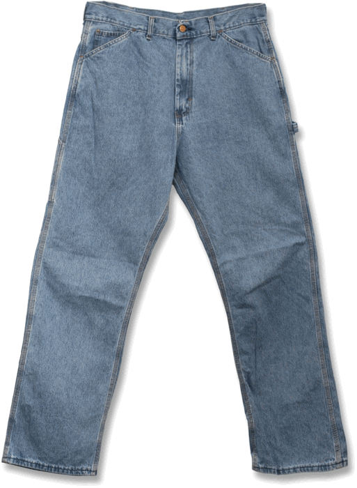 Stone Washed Work Carpenter Dungaree Jeans by ROUND HOUSE Made in USA #1010