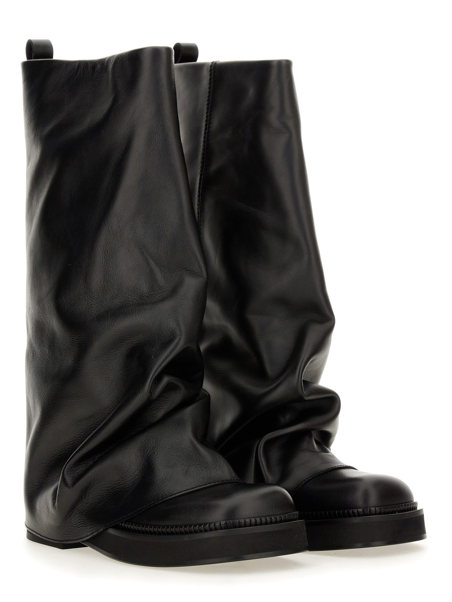 THE ATTICO    LEATHER ''ROBIN'' COMBAT BOOT