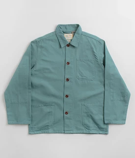 Uskees 3001 Buttoned Overshirt - Eucalyptus