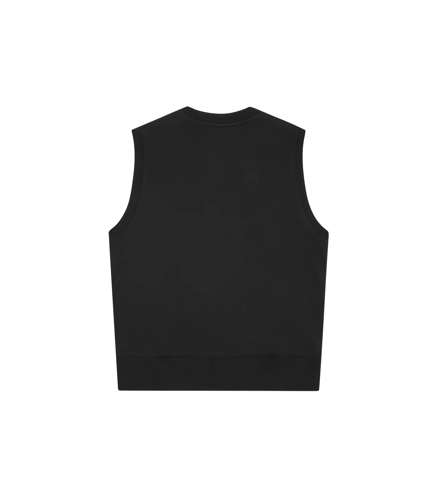 V NECK VEST - BLACK