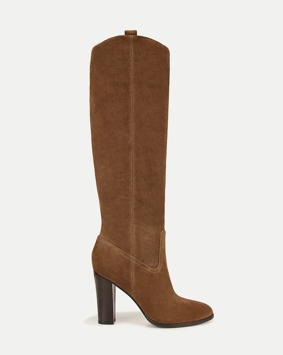 Vesper Suede Knee-High Boot | Wide-Calf