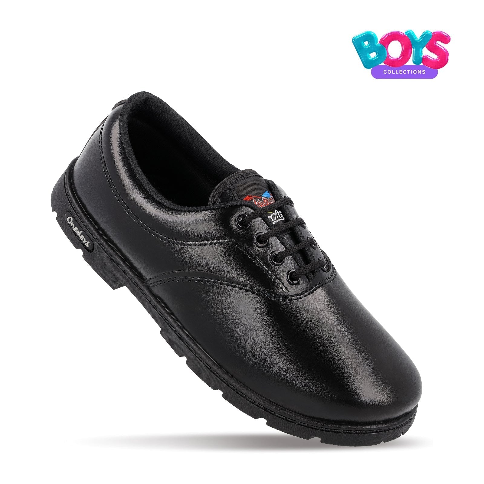 Walkaroo Senior boys School Shoes - WV522 Black