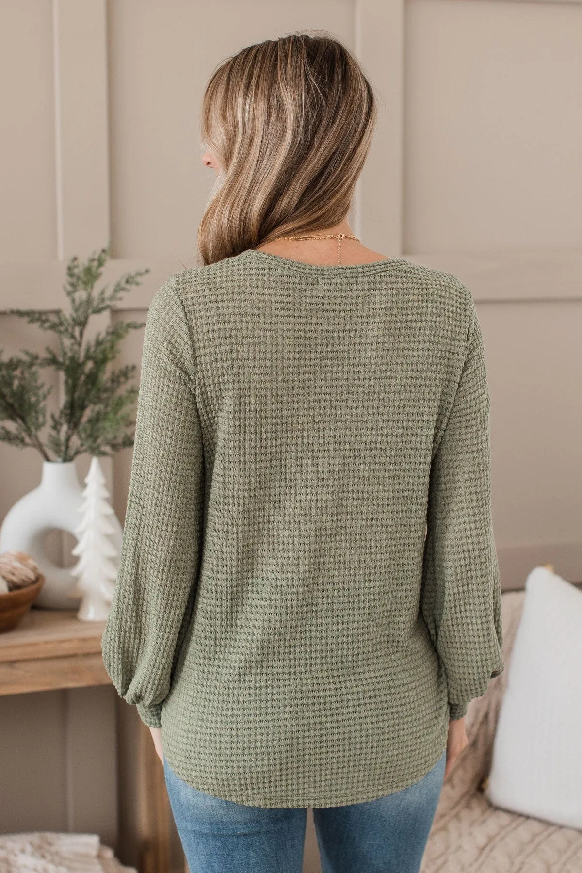 Want To Be Loved Knit Top- Sage