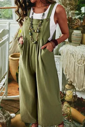 Wide Leg Pocket Sleeveless Jumpsuits