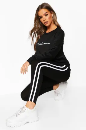 Woman Sweater And Legging Tracksuit Set